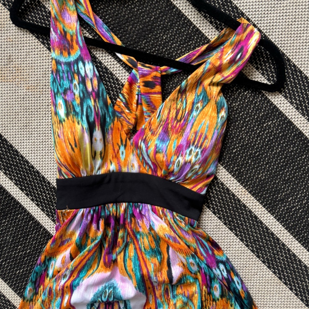 Colorful Sleeveless Maxi Dress - Picture 4 of 7